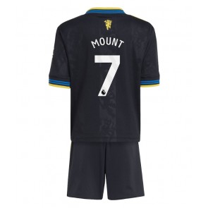 Manchester United Mason Mount #7 Replika Tredje Tröja Barn 2025-26 Kortärmad (+ Korta byxor)
